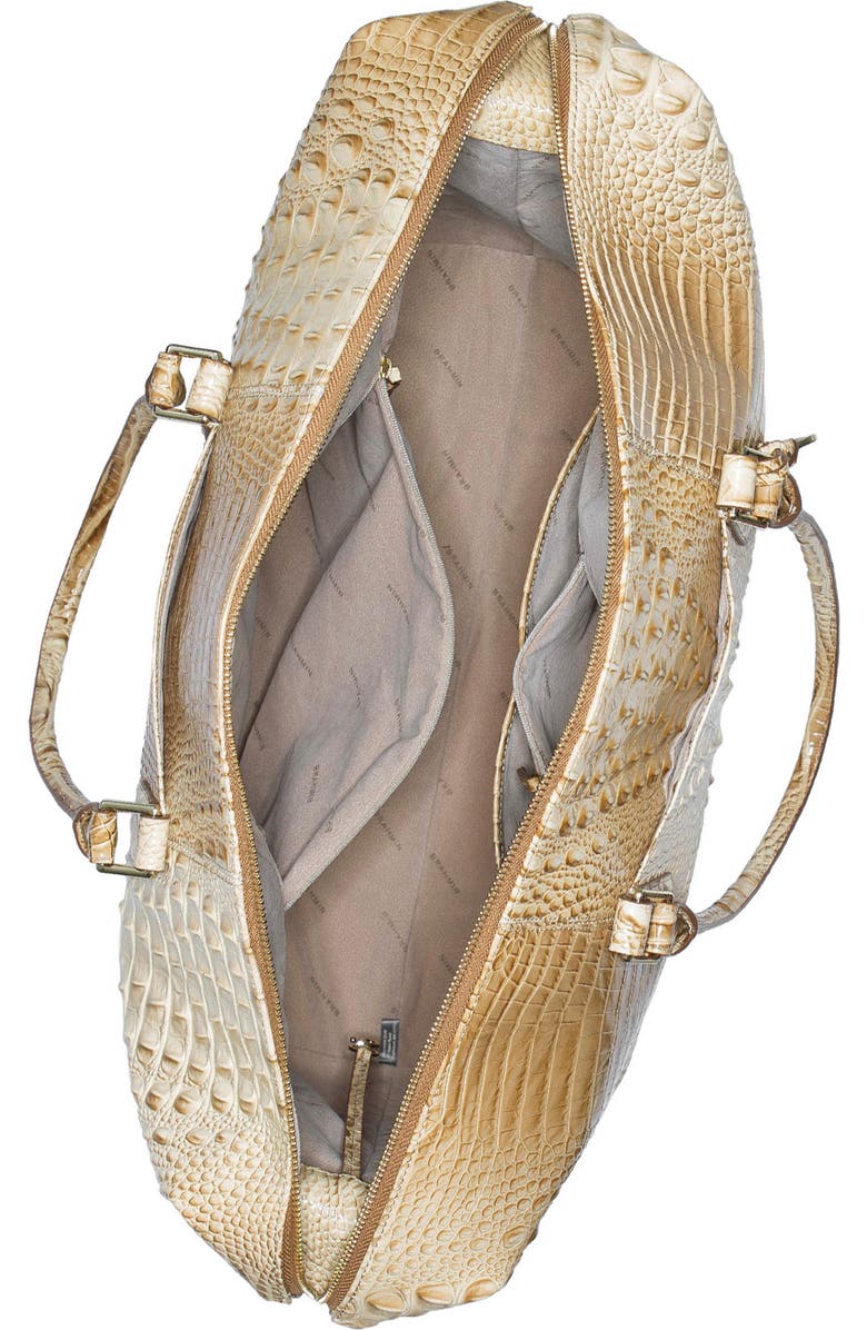 Brahmin Duxbury Croc Embossed Leather Weekend Bag, Alternate, color,