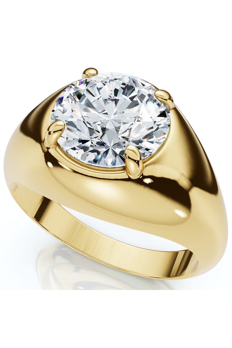 Ceritified Men's 3Ct Diamond Wedding Anniversary Ring Gold Lab Grown, Main, color, 10k Yellow Gold