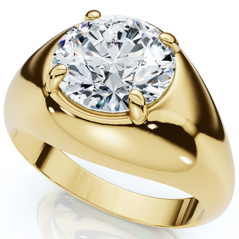 Ceritified Men's 3Ct Diamond Wedding Anniversary Ring Gold Lab Grown