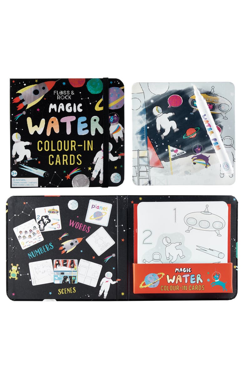 Floss & Rock Water Pen and Cards, Main, color, Space