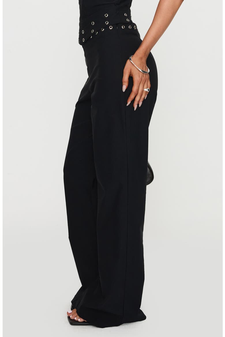 Passionette Grommet Wide Leg Pants, Alternate, color, BLACK