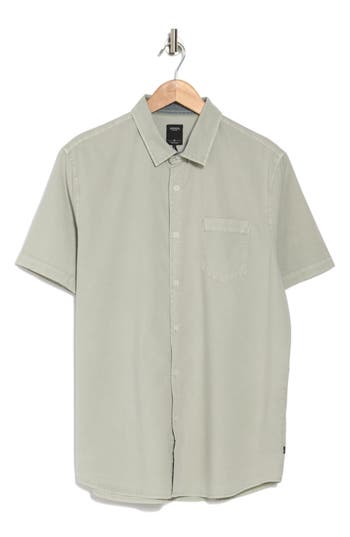 Union Clearwater Short Sleeve Stretch Cotton Button-up Shirt In Wasteland