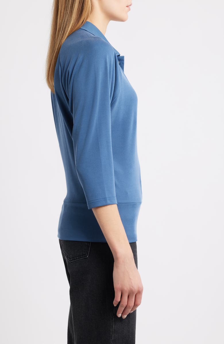 CITY BLUES Raglan Sleeve Polo, Alternate, color, Cadet Blue