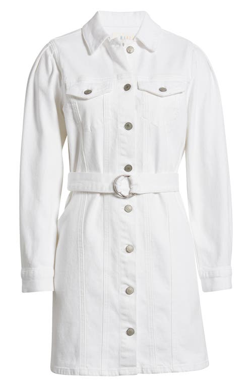 Rails The Griffith Denim Button-front Mini Dress In White