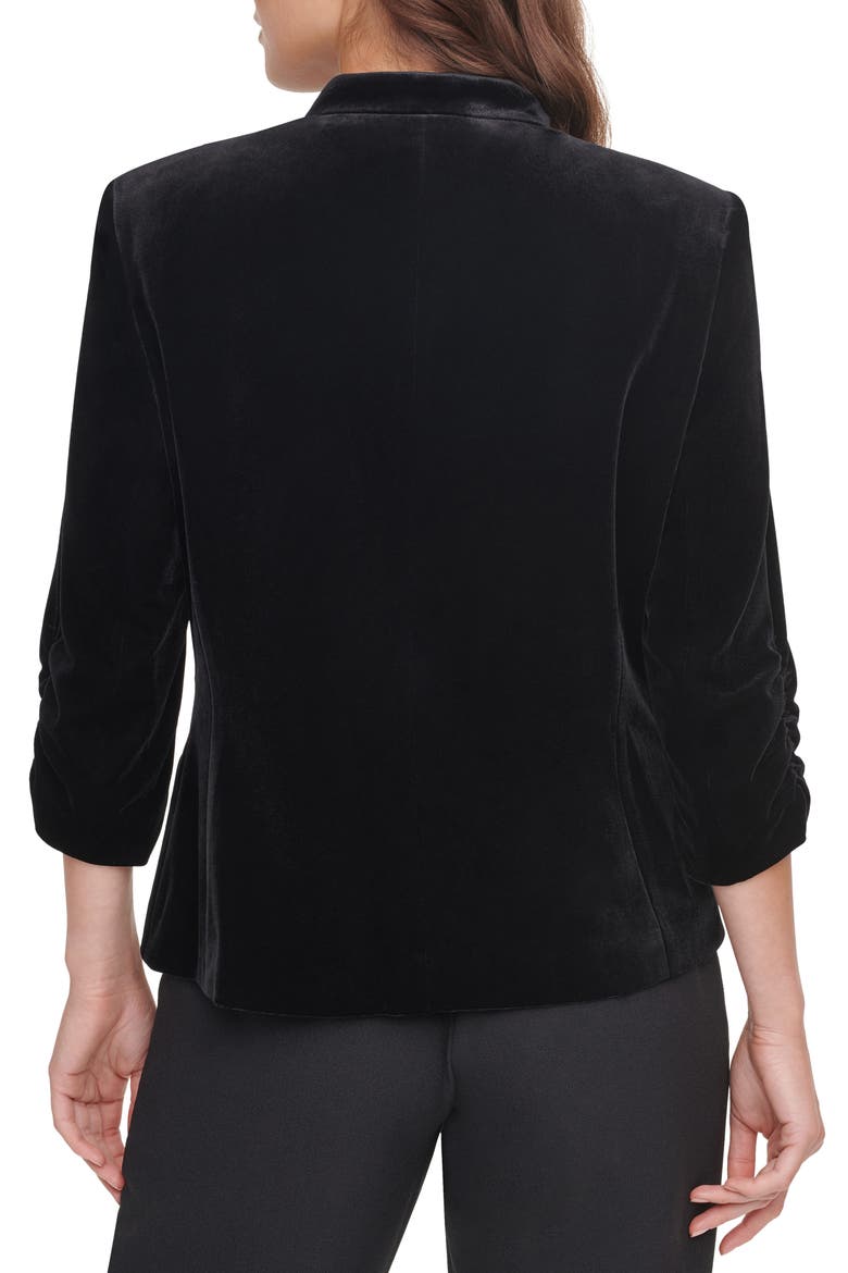 Velvet Blazer, Alternate, color, BLACK