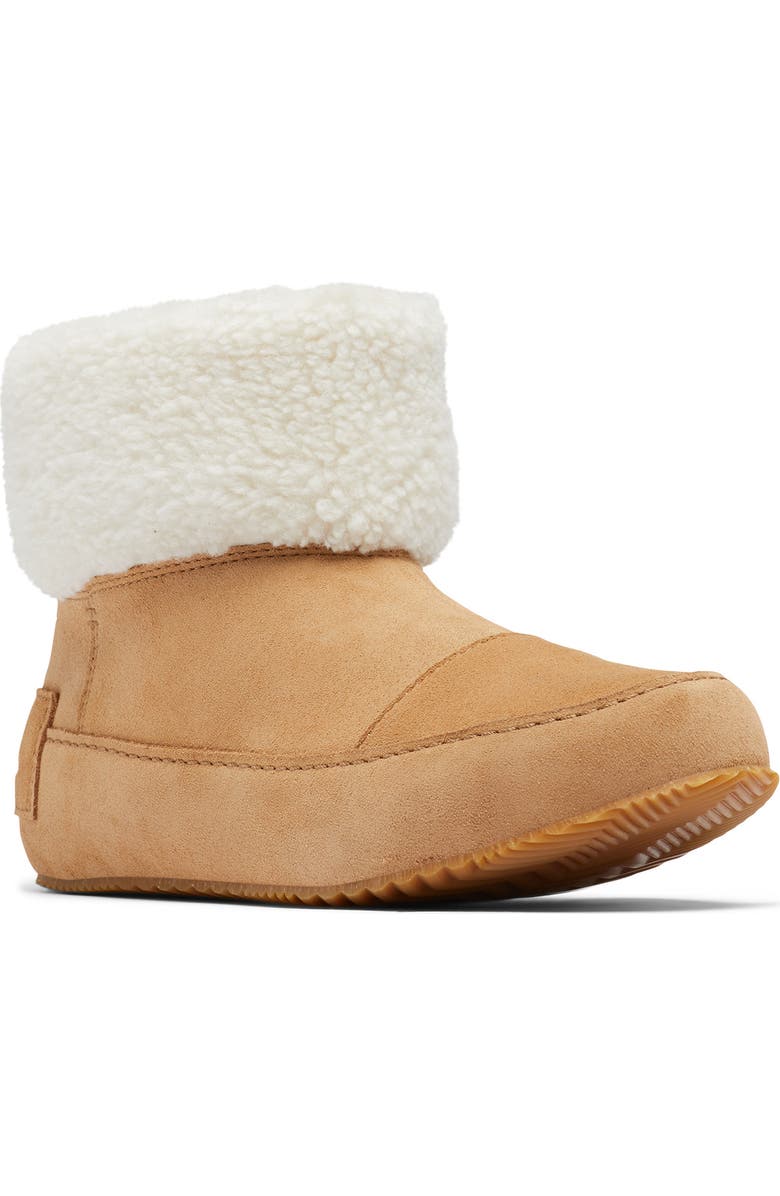 SOREL Go Stumptown Faux Fur Lined Bootie, Main, color, Tawny Buff/ Natural