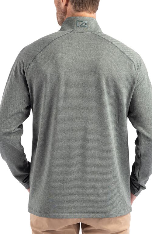 Cutter & Buck Peshastin Fleece Half Zip Pullover In Hunter Heather