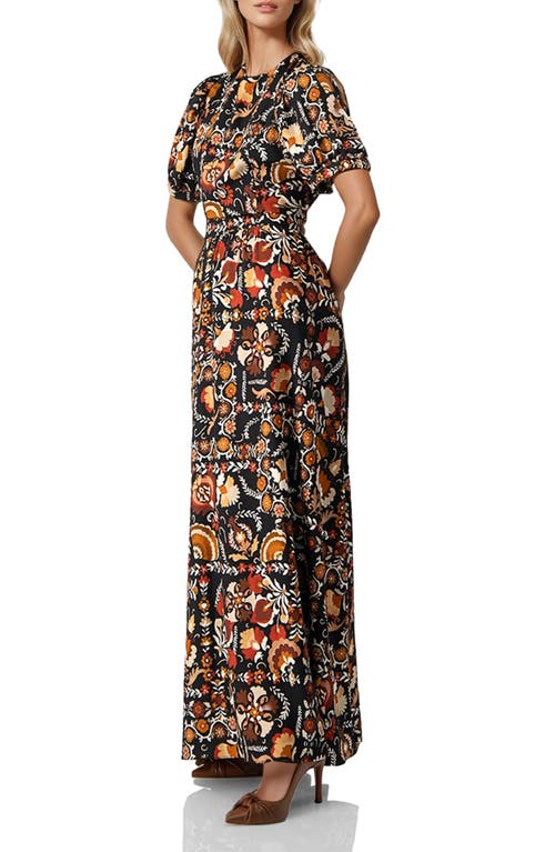Ivonne Maxi Dress With Open Back In Black