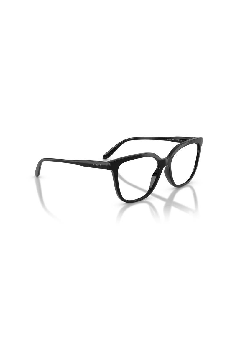 54mm Square optical glasses, Alternate, color, Black