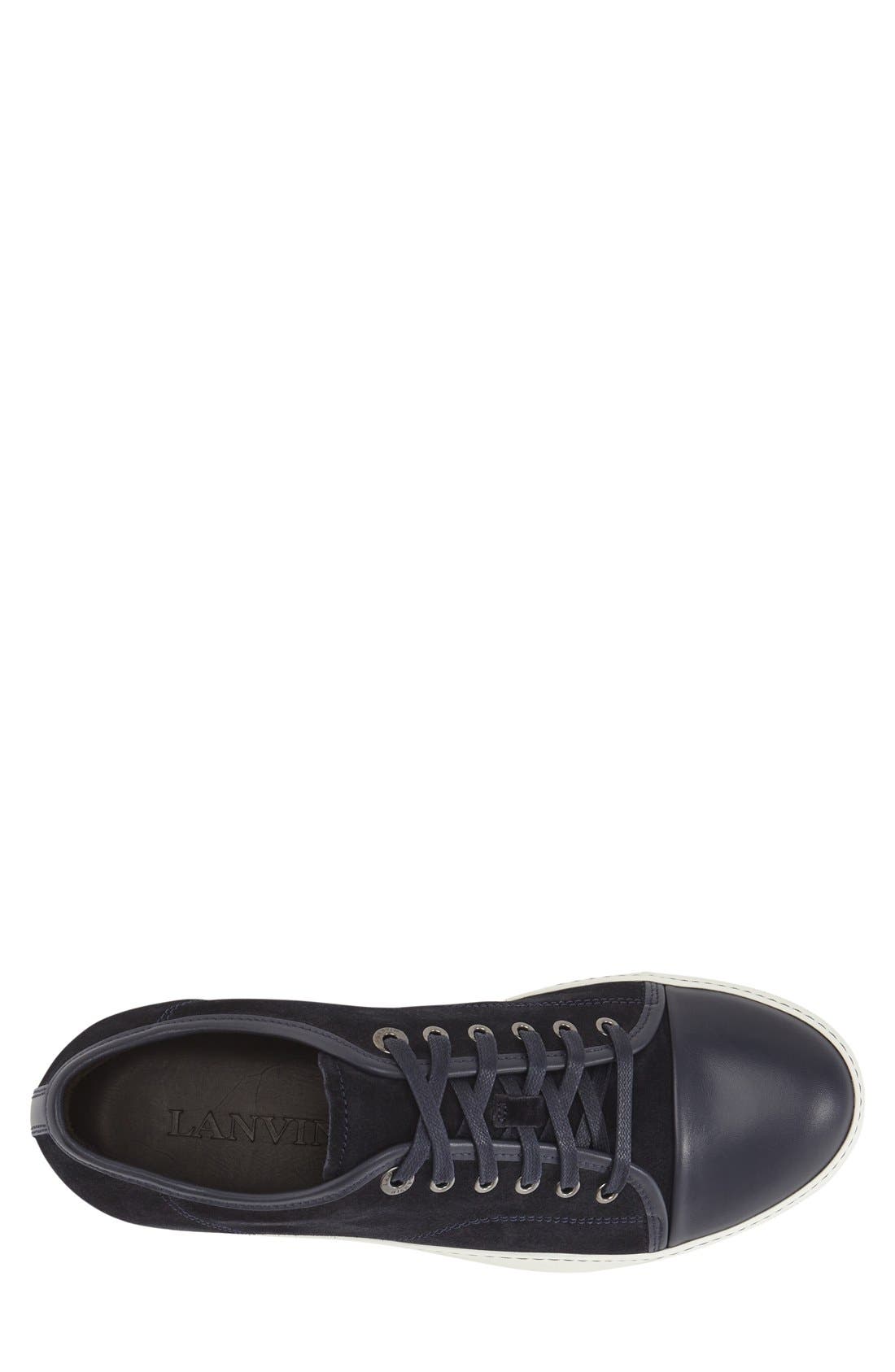 Low Top Sneaker, Alternate, color, BLUE SUEDE