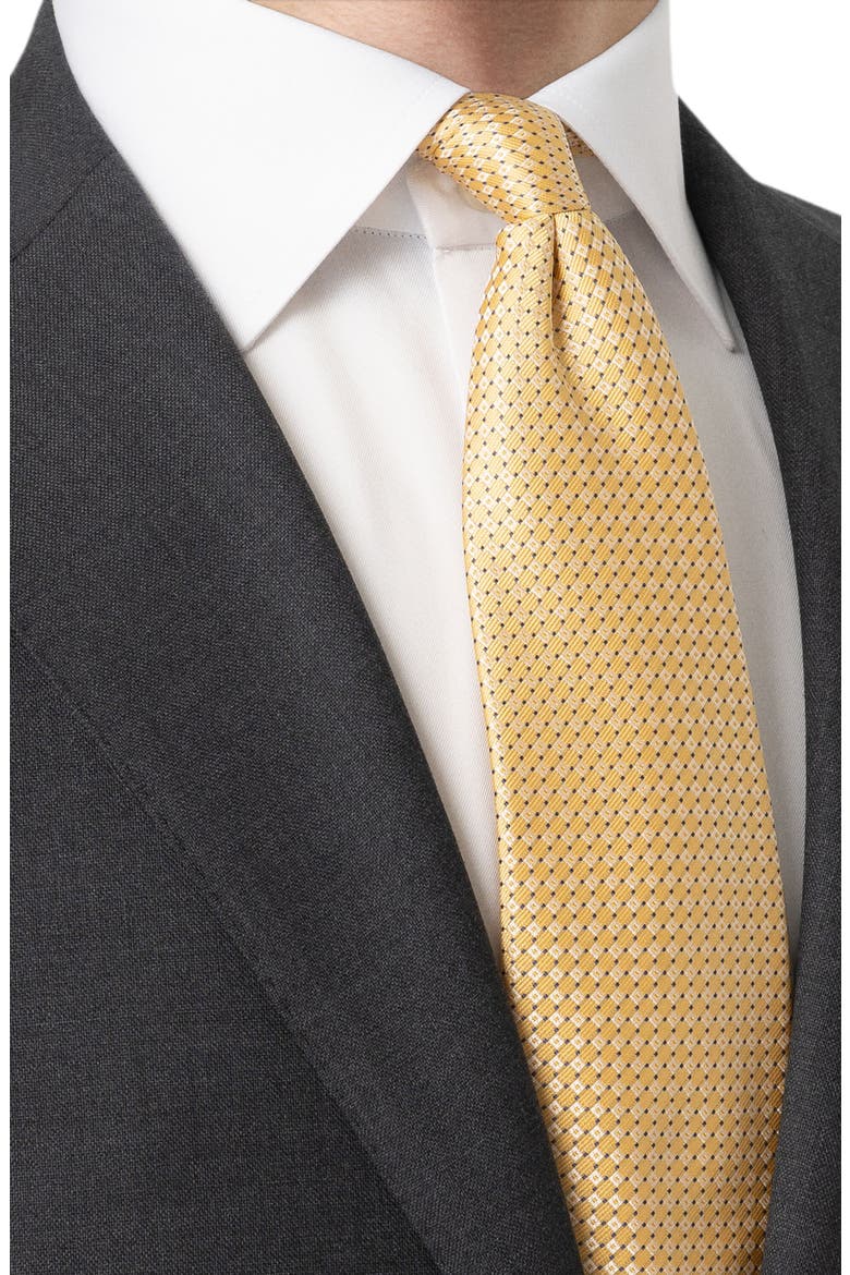 Neat Geometric Silk Tie, Alternate, color, LIGHT YELLOW