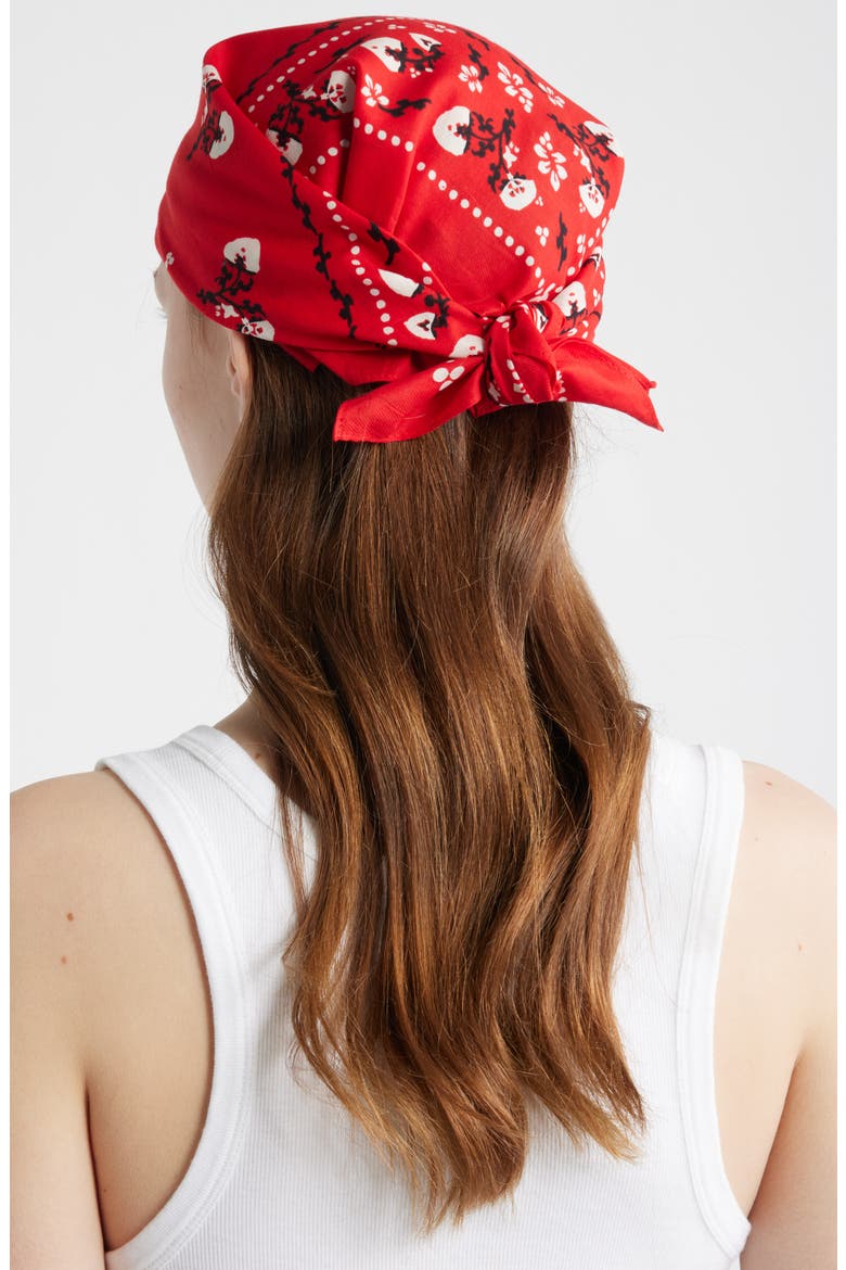 Floral Western Bandana, Alternate, color, RED FLORAL