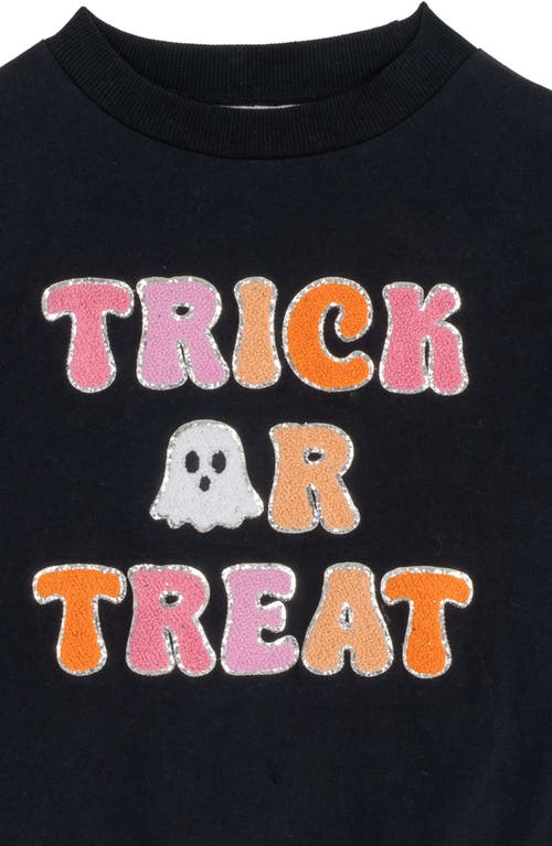 Tween Diva Kids' Halloween Trick Or Treat Sweatshirt & Sweatpants Set In Black