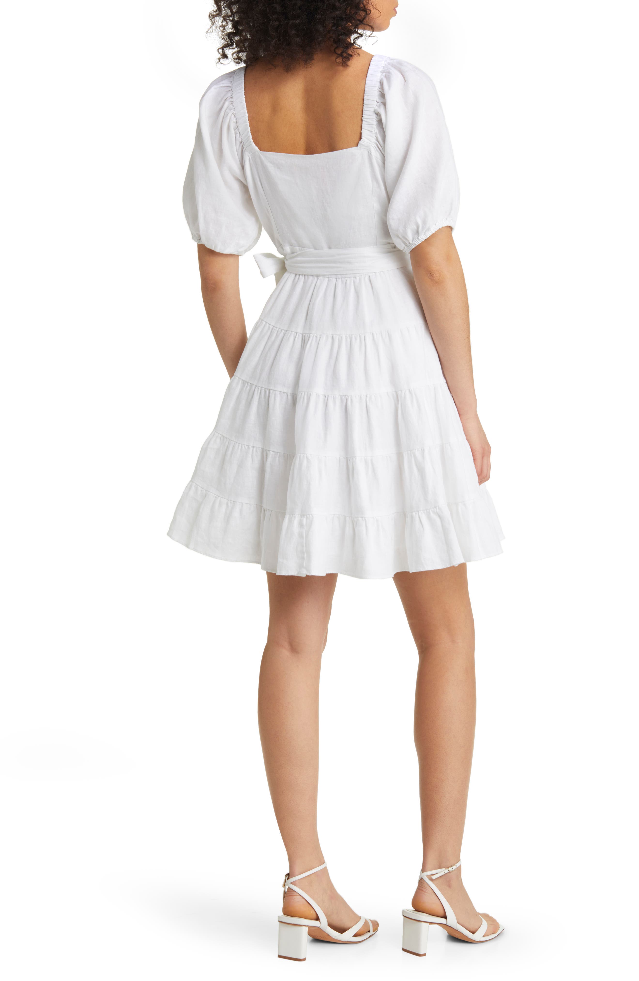 Iralee Tiered Linen Fit & Flare Dress - image 2