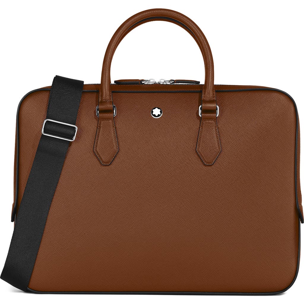 Montblanc Sartorial Thin Leather Document Case In Brown