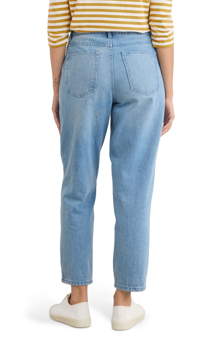 Seasalt Cornwall Towan Barrel Leg Organic Cotton Jeans, Alternate, color, Light Wash High Twist