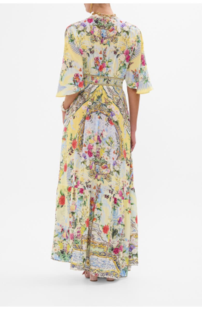 Camilla Waisted Dress With Hem Ruffle Flor Fantastica, Alternate, color, 