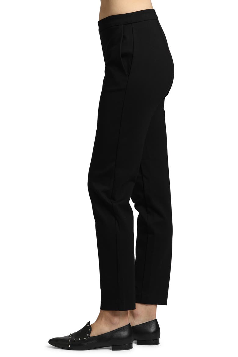 Pull-On Slim Fit Ponte Pants, Alternate, color, BLACK