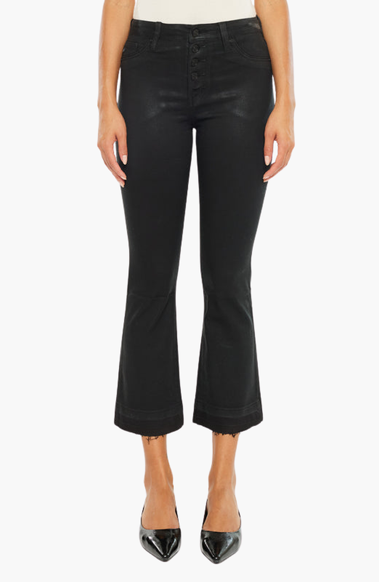 KanCan Rosé High Rise Faux Leather Kick Flare Pants, Main, color, 