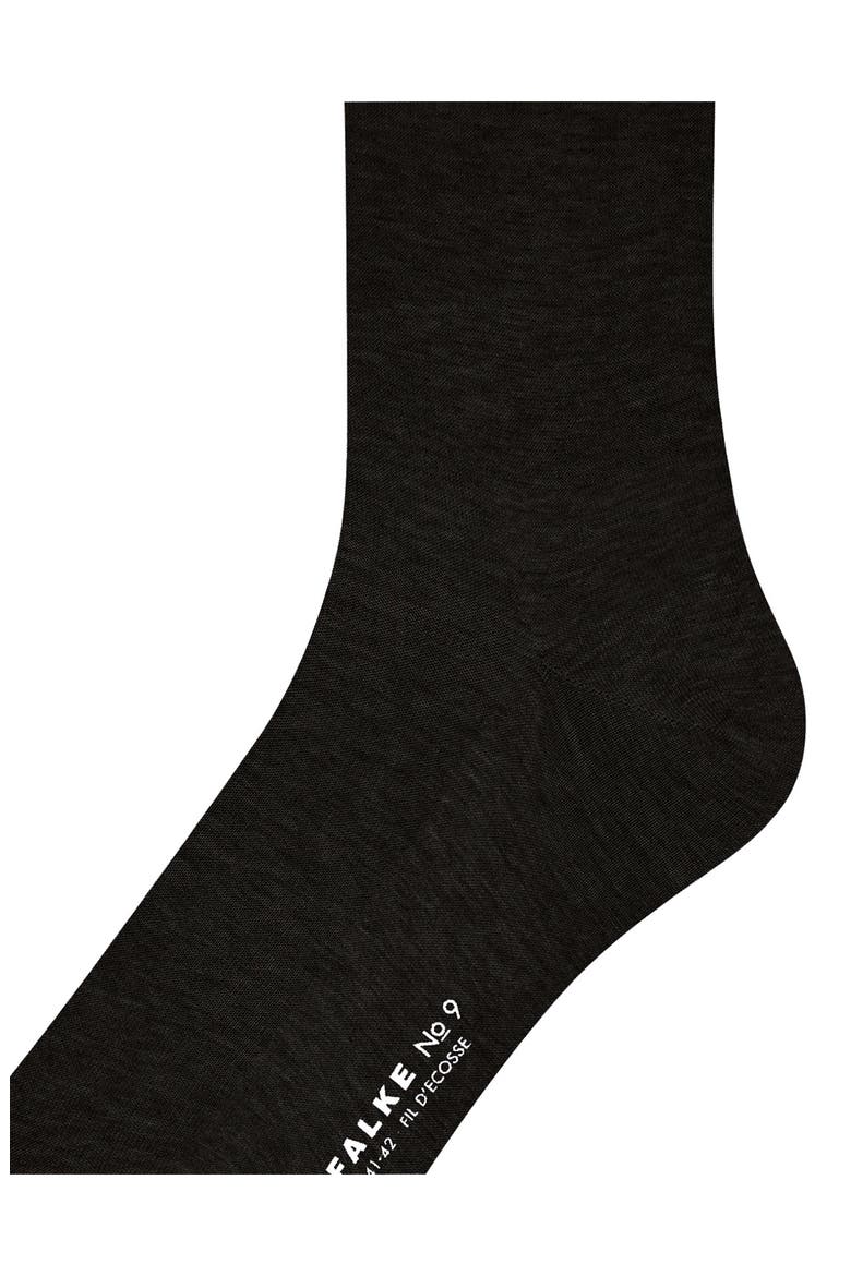 No. 9 Cotton Blend Socks, Alternate, color, BLACK
