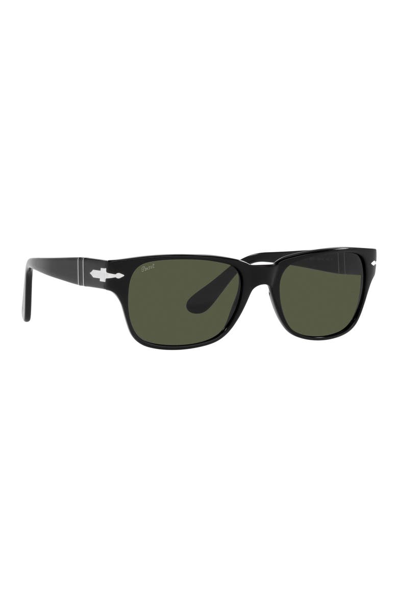 55mm Rectangular Sunglasses, Alternate, color, BLACK/ GREEN