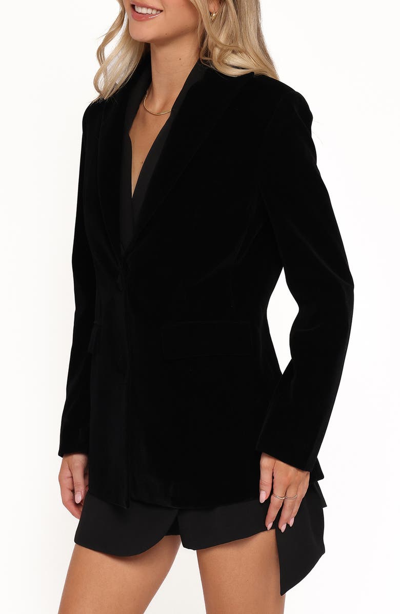 Petal & Pup Clive One-Button Velvet Blazer, Alternate, color,
