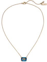 Kurt Geiger London Emerald Cut Crystal Pendant Necklace