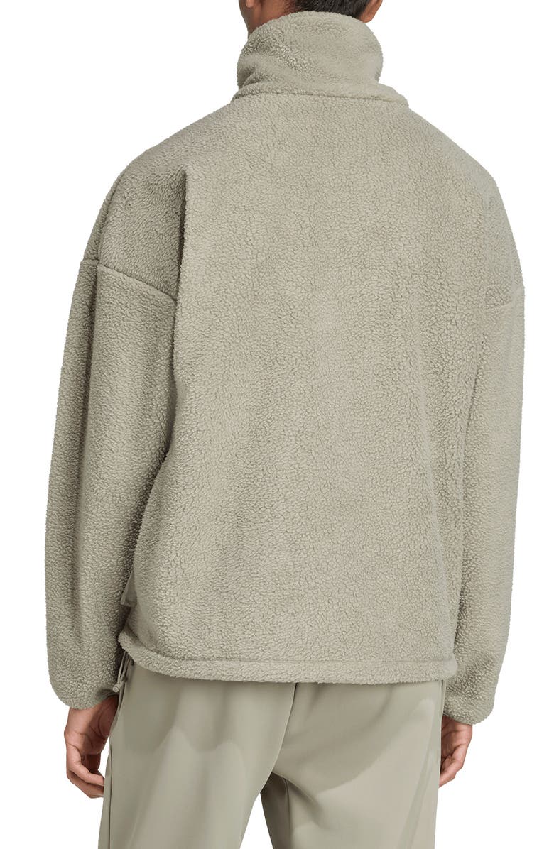 adidas City Tech High Pile Fleece Full Zip Jacket, Alternate, color, Silver Pebble