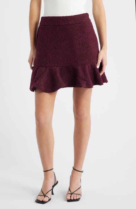 Bouclé Miniskirt