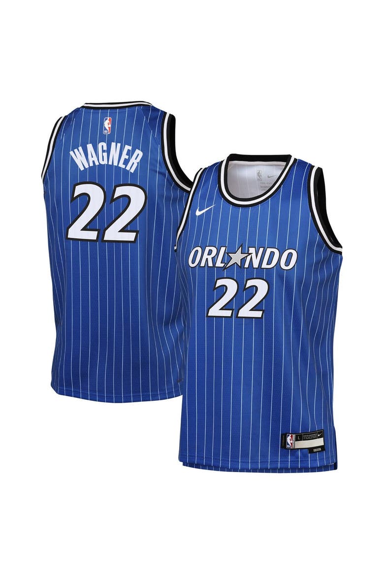Youth Nike Franz Wagner Blue Orlando Magic Icon Edition Swingman Jersey, Main, color, Blue