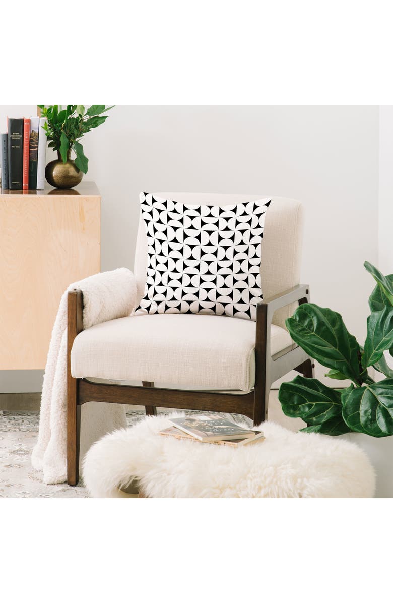 Deny Designs Geometric Square Throw Pillow, Alternate, color, White