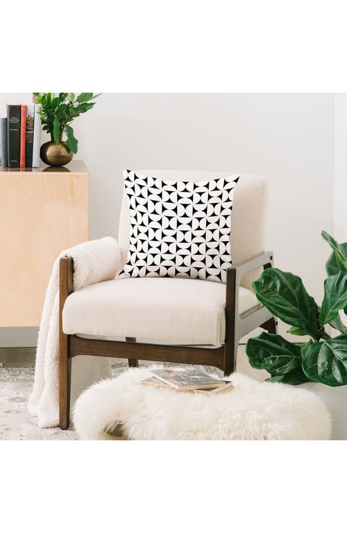 Deny Designs Geometric Square Throw Pillow In White