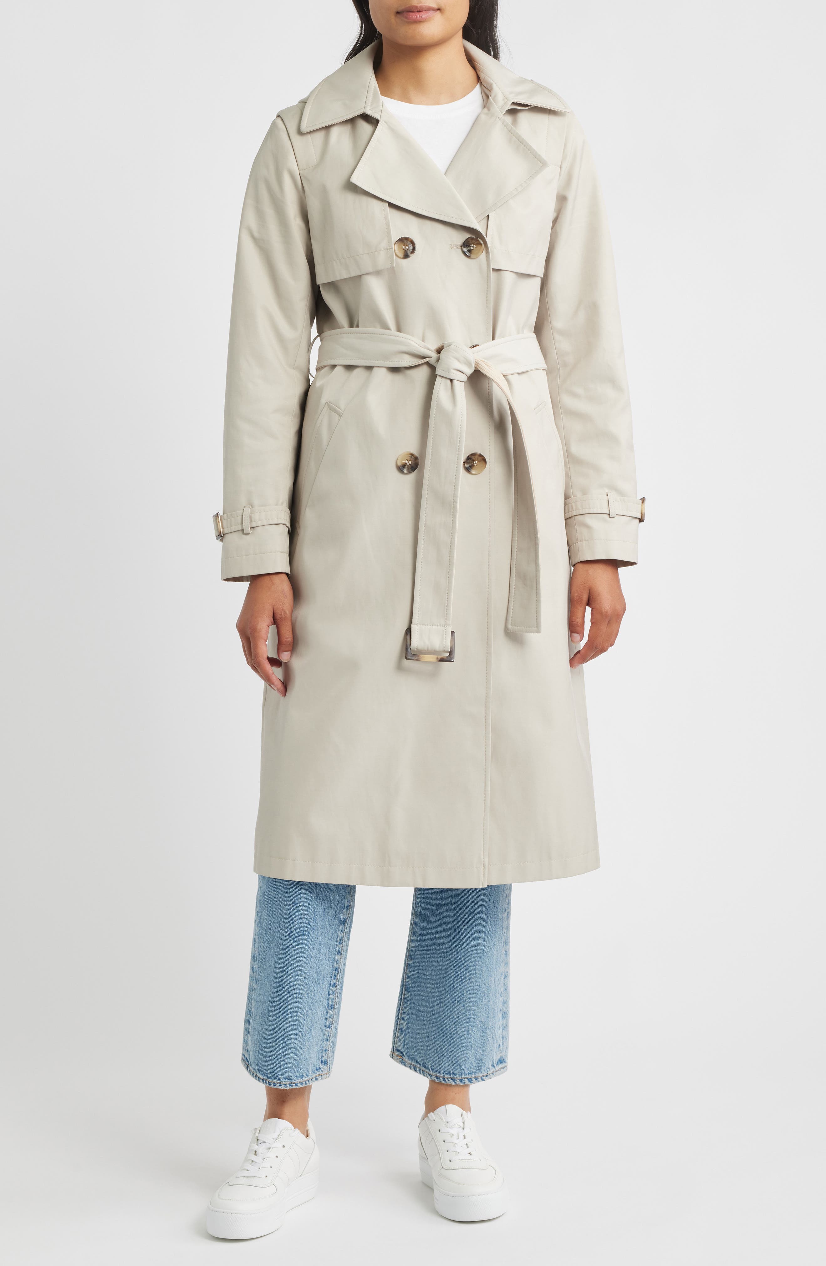 Sam Edelman Double Breasted Belted Trench Coat