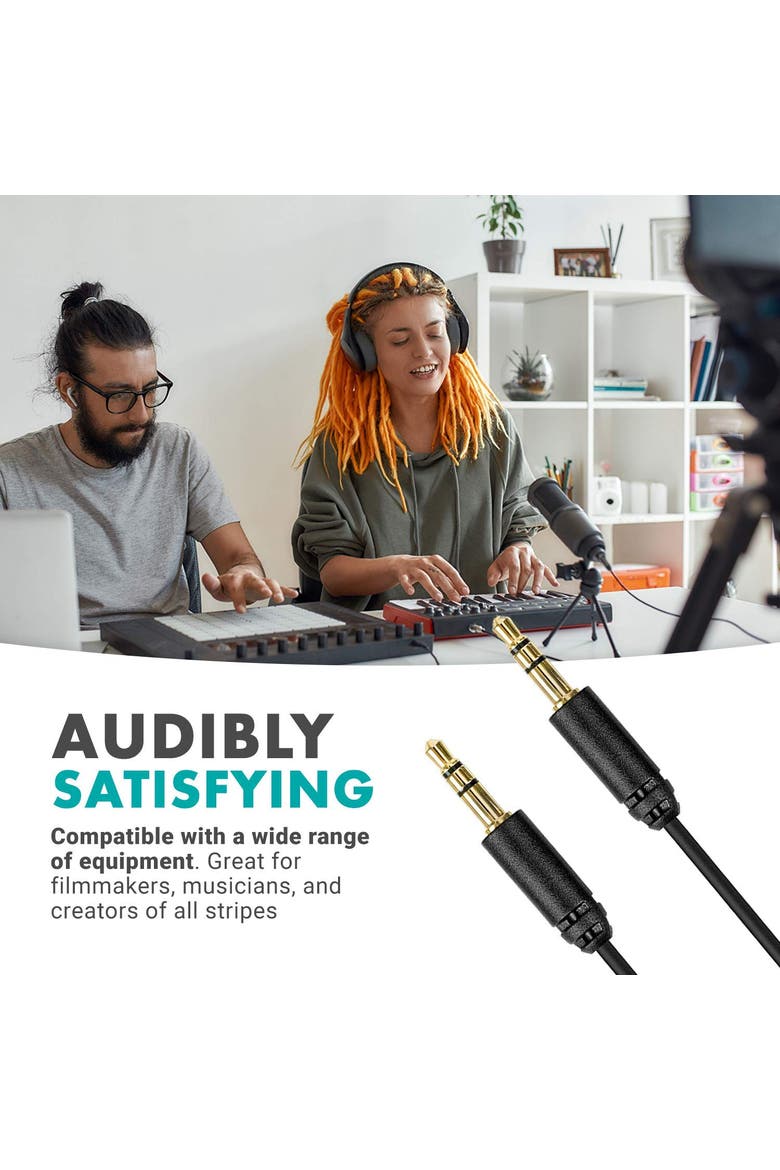 MC6 Dual 3.5mm Male Stereo TRS Cable - 20-Foot Camera Patch, Alternate, color, Black