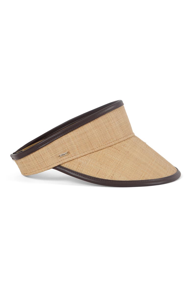 Micky Raffia Visor, Main, color, IVORY