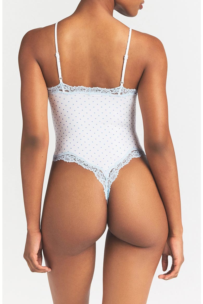 Fits Everybody Lace Cami Bodysuit, Alternate, color, SLATE PIN DOT PRINT