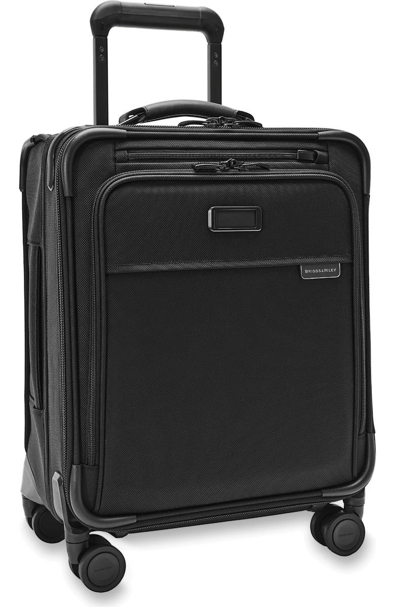 Briggs & Riley Baseline Compact Spinner Carry-On, Alternate, color, Black