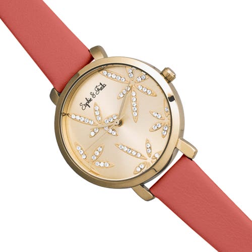 Sophie And Freda Sophie & Freda Key West Leather-band Watch W/swarovski Crystals