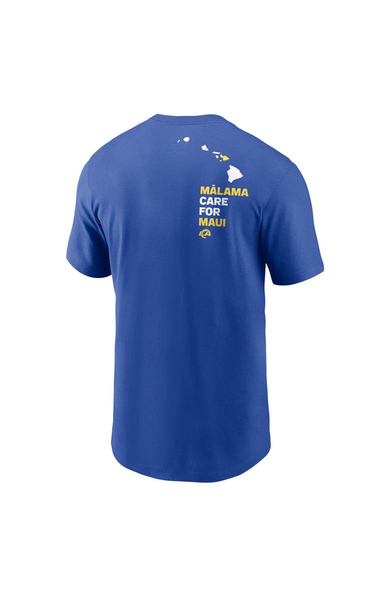 Nike Men's Nike Royal Los Angeles Rams x Maui Relief T-Shirt, Alternate, color, Royal