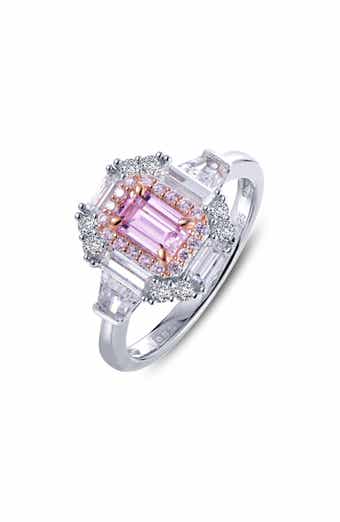 Lafonn Emerald Cut Simulated Diamond Halo Ring