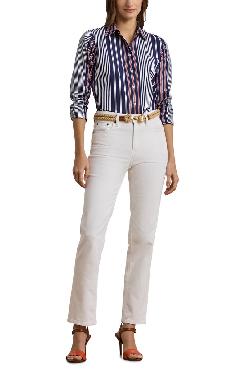 Lauren Ralph Lauren High Waist Ankle Straight Leg Jeans, Alternate, color,