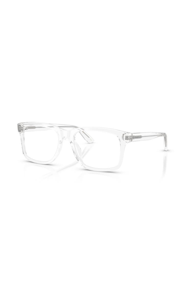 55mm Square optical glasses, Main, color, Transparent