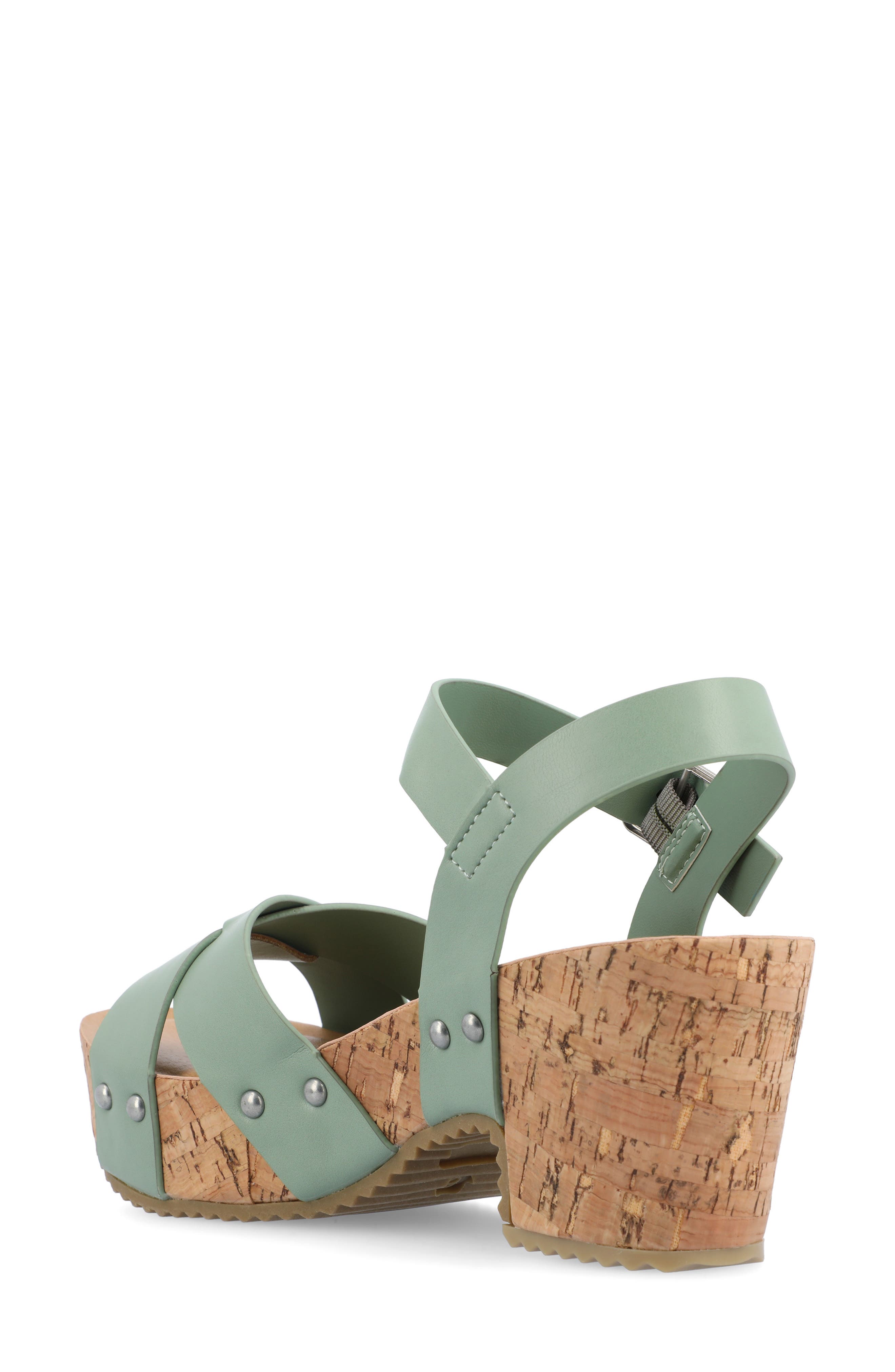 Platform Sandal, Alternate, color, GREEN