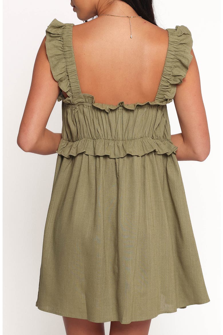 Orion Frill Strap Mini Sundress, Alternate, color, OLIVE