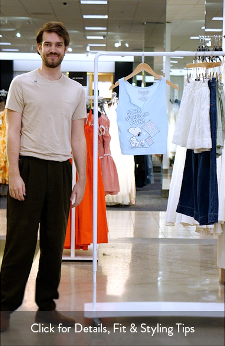 Peanuts<sup>®</sup> Split Neck Graphic Tank, sales video thumbnail