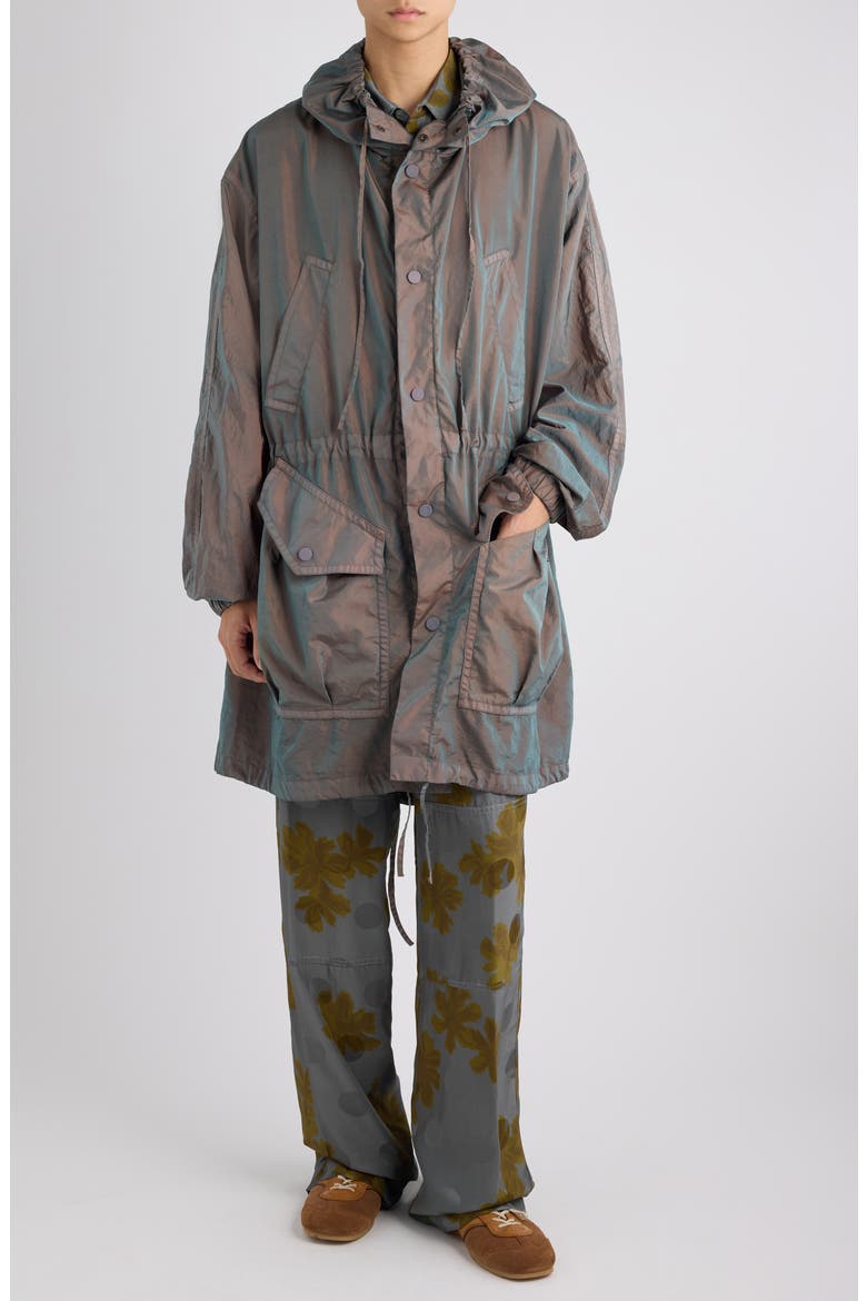 Voxer Hooded Nylon Blend Jacket, Main, color, SKY