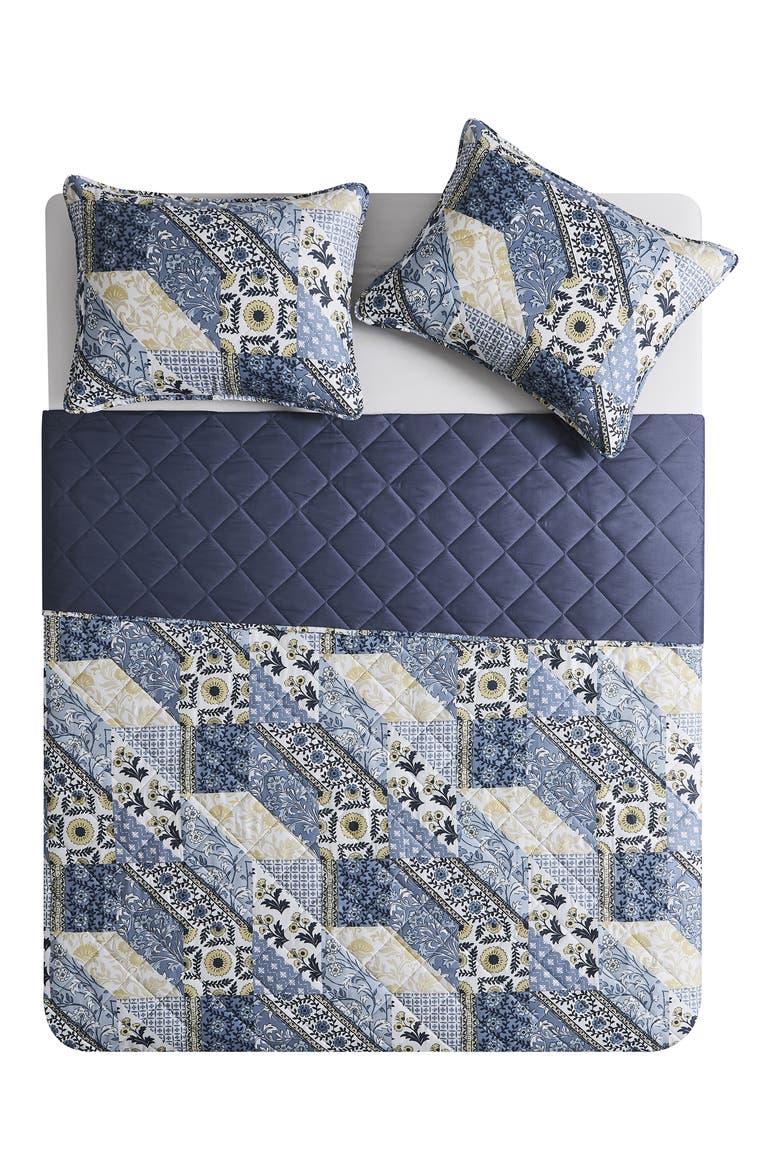 Joel 3-Piece Quilt Set, Alternate, color, BLUE/ YELLOW