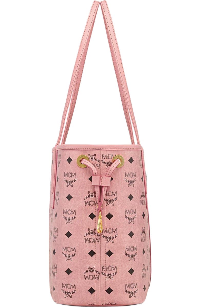 MCM Small Liz Shopper in Visetos, Alternate, color, Pink