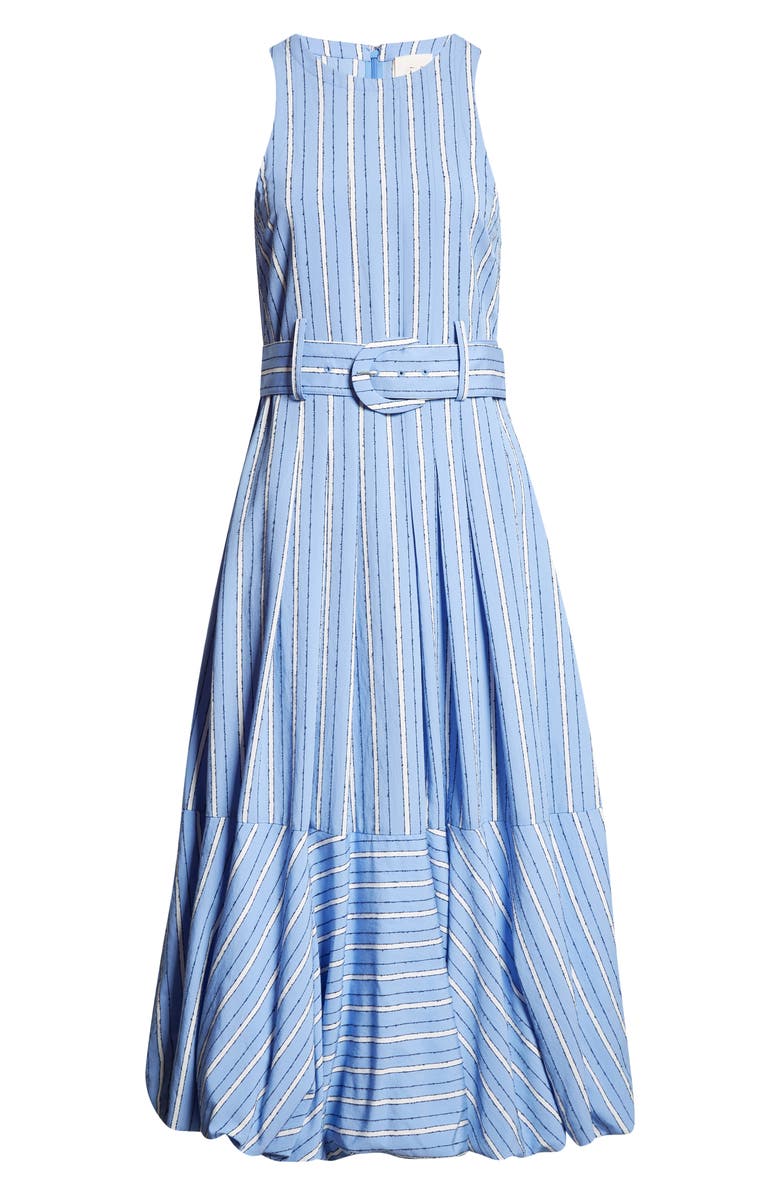 Cinq à Sept Hailey Directional Stripe Sleeveless Dress, Alternate, color, Blue Hydrangea