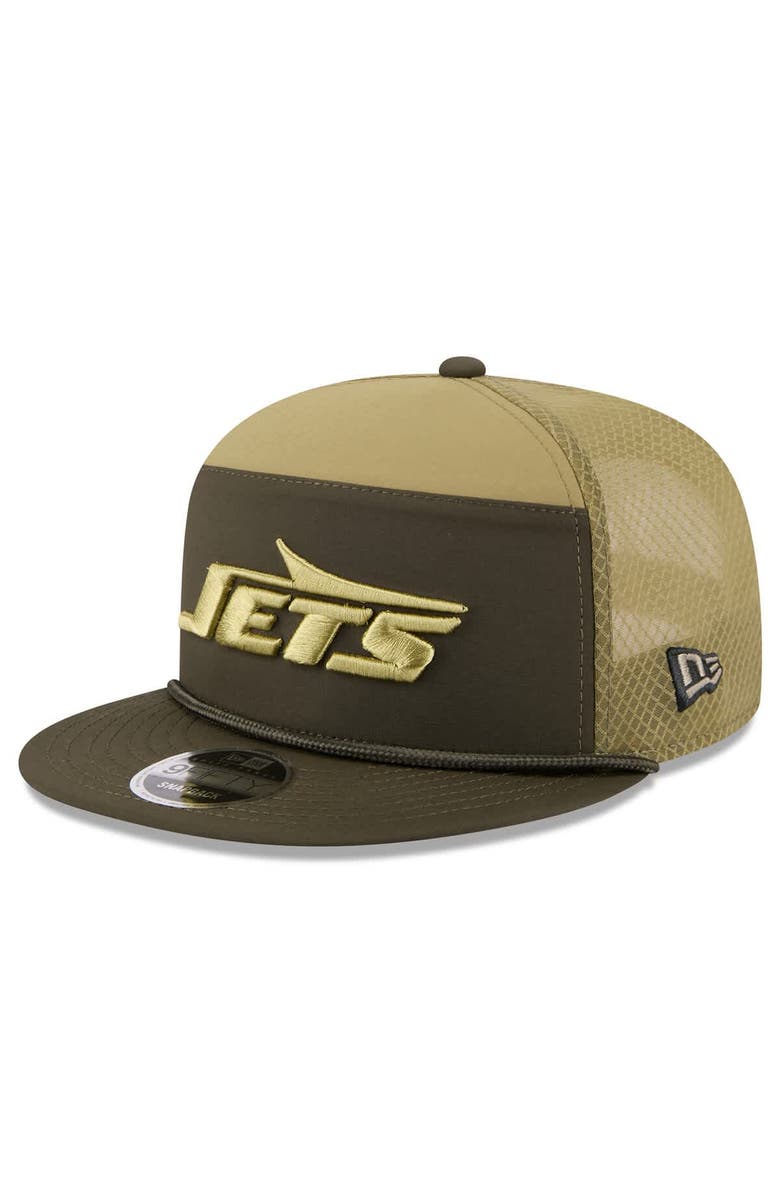 New Era Men's New Era Dark Green New York Jets 2025 Salute to Service Split Panel 9FIFTY Snapback Hat, Alternate, color, Dark Green